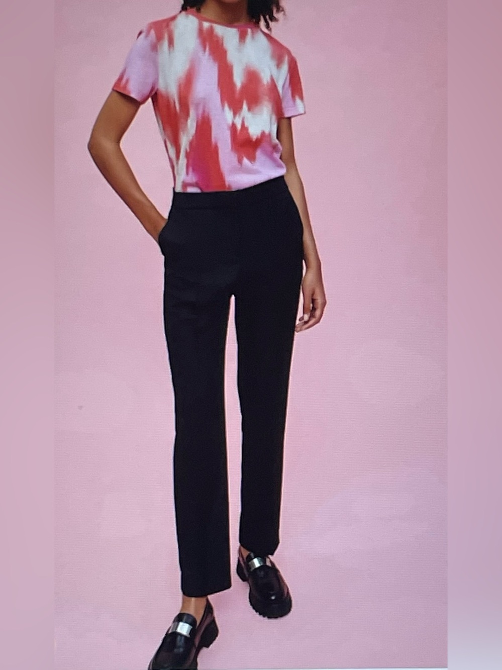 NWT Maje Pilar Black Straight-Leg Dress Pants